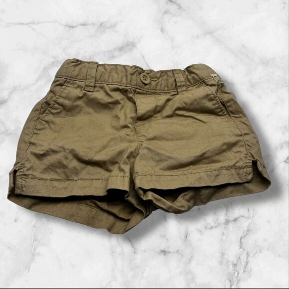 Old Navy Toddler Girl 2T Adjustable Shorts Khaki 100% Cotton - Picture 9 of 15